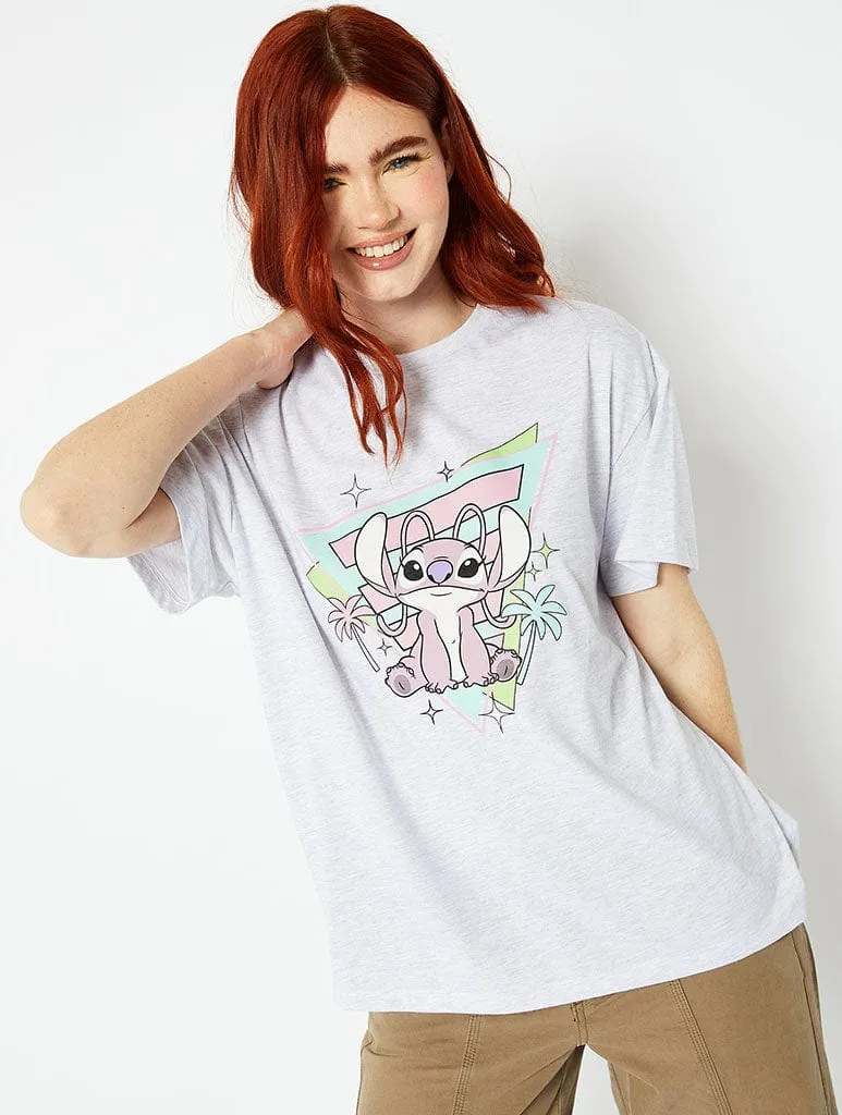 Disney Angel Oversized T-Shirt In Lilac sold by Skinnydip London product image thumbnail 2