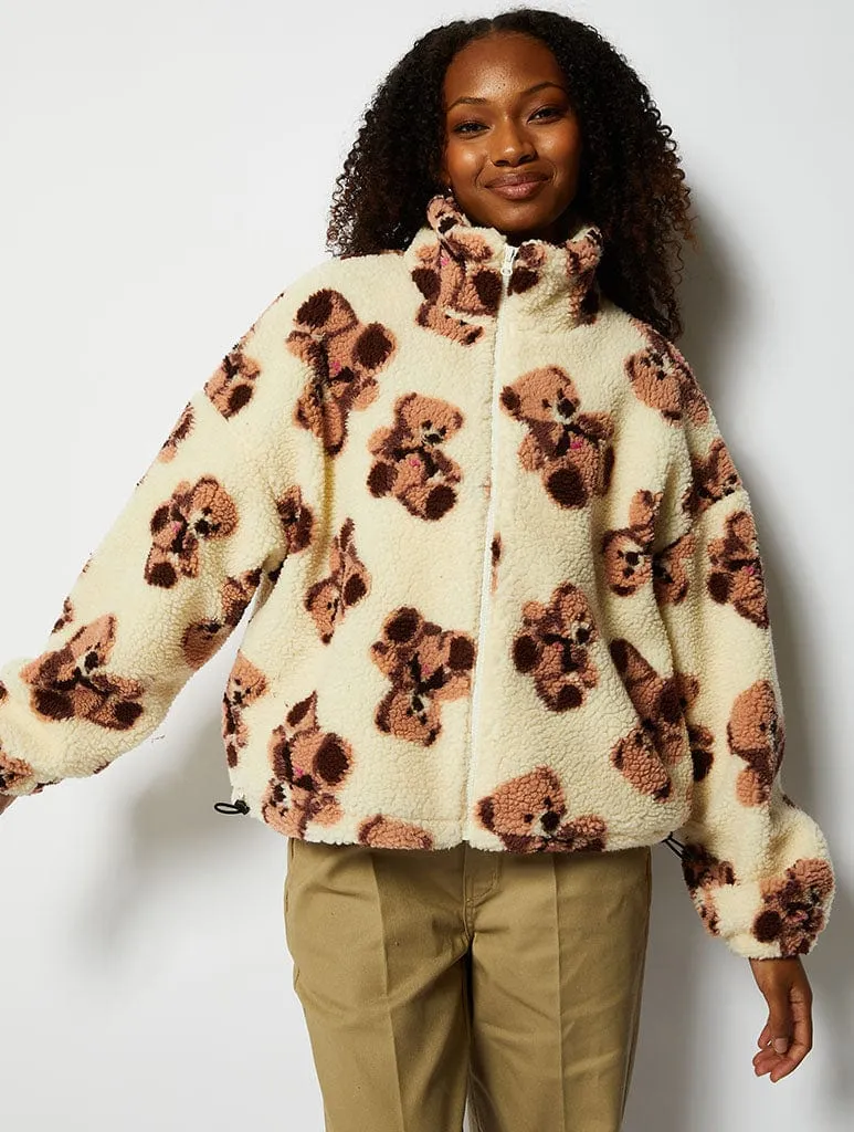 Teddy Bear Borg Fleece Jacket sold by Skinnydip London product image thumbnail 5