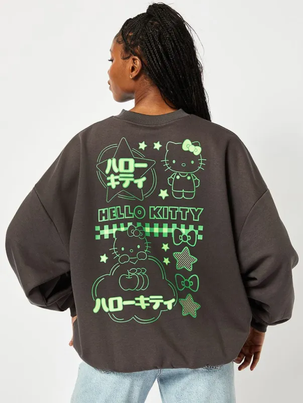 Hello Kitty x Skinnydip Charcoal Sweatshirt made by Skinnydip London