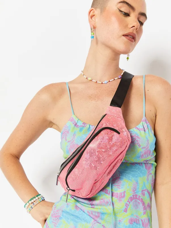 Jackson Pink Glitz Bum Bag sold by Skinnydip London
