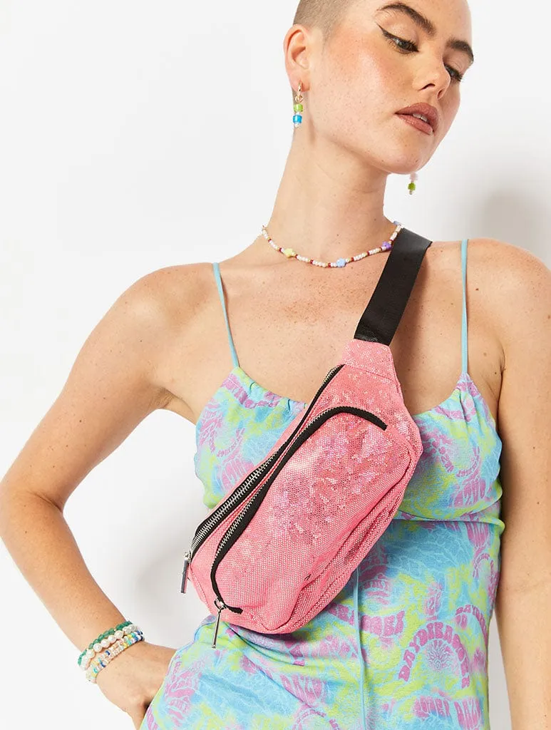 Jackson Pink Glitz Bum Bag sold by Skinnydip London