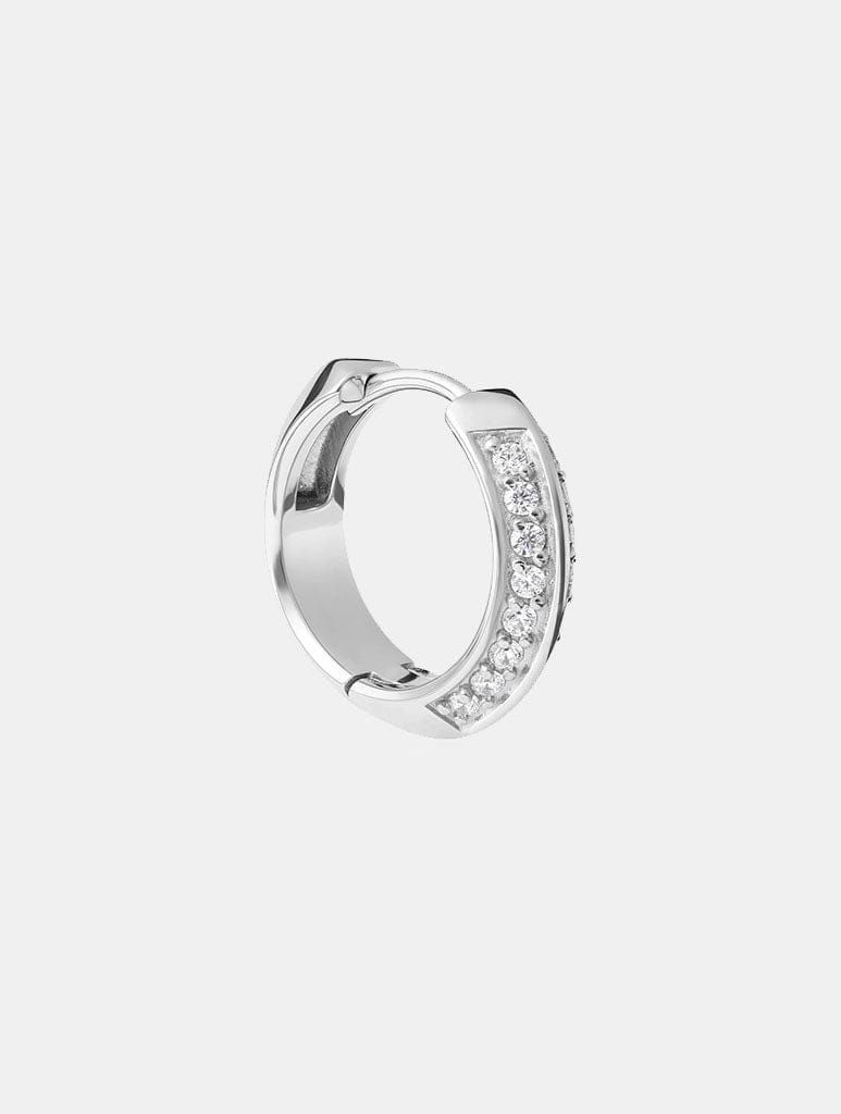 Metal Morphosis Double Zirconia Hoops In Silver sold by Skinnydip London product image thumbnail 3