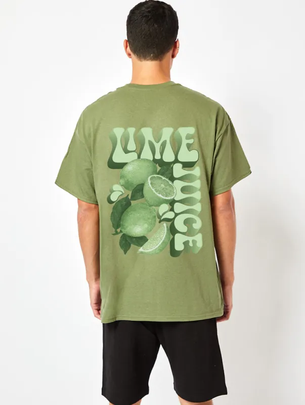 Lime Juice T-Shirt in Green made by Skinnydip London