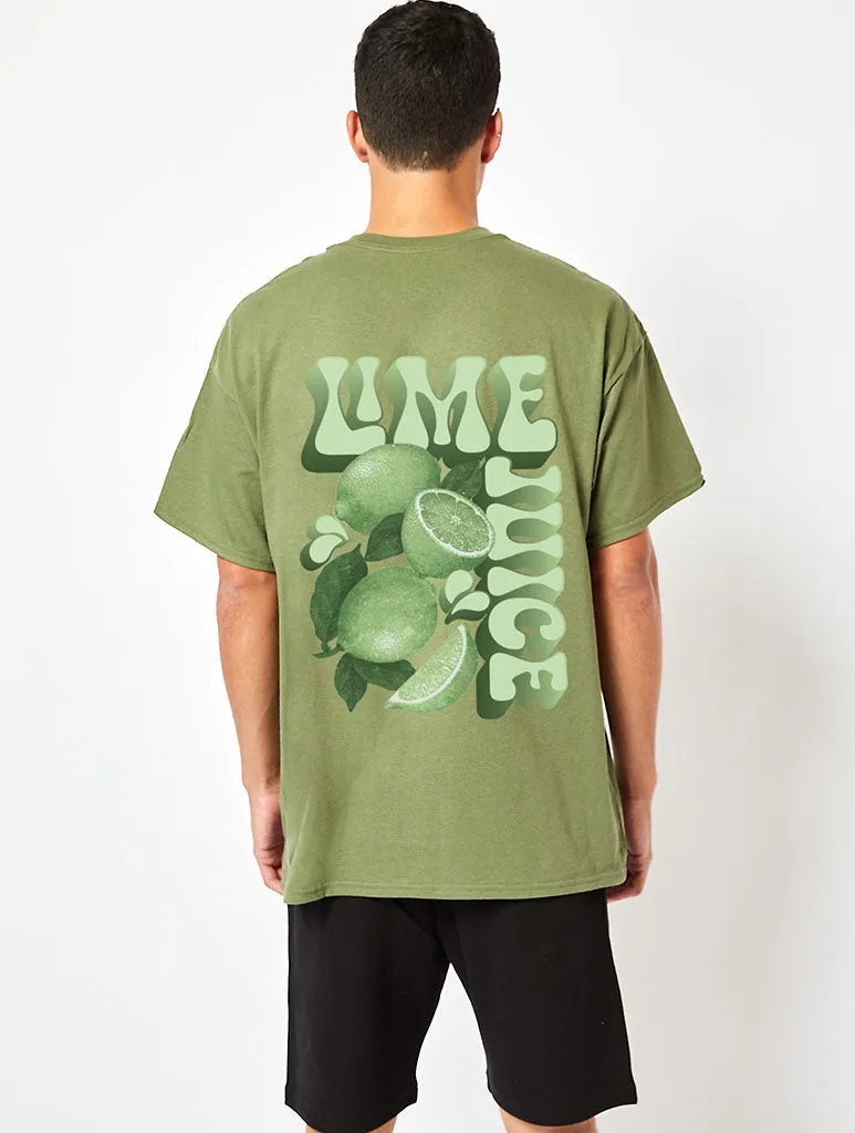 Lime Juice T-Shirt in Green sold by Skinnydip London