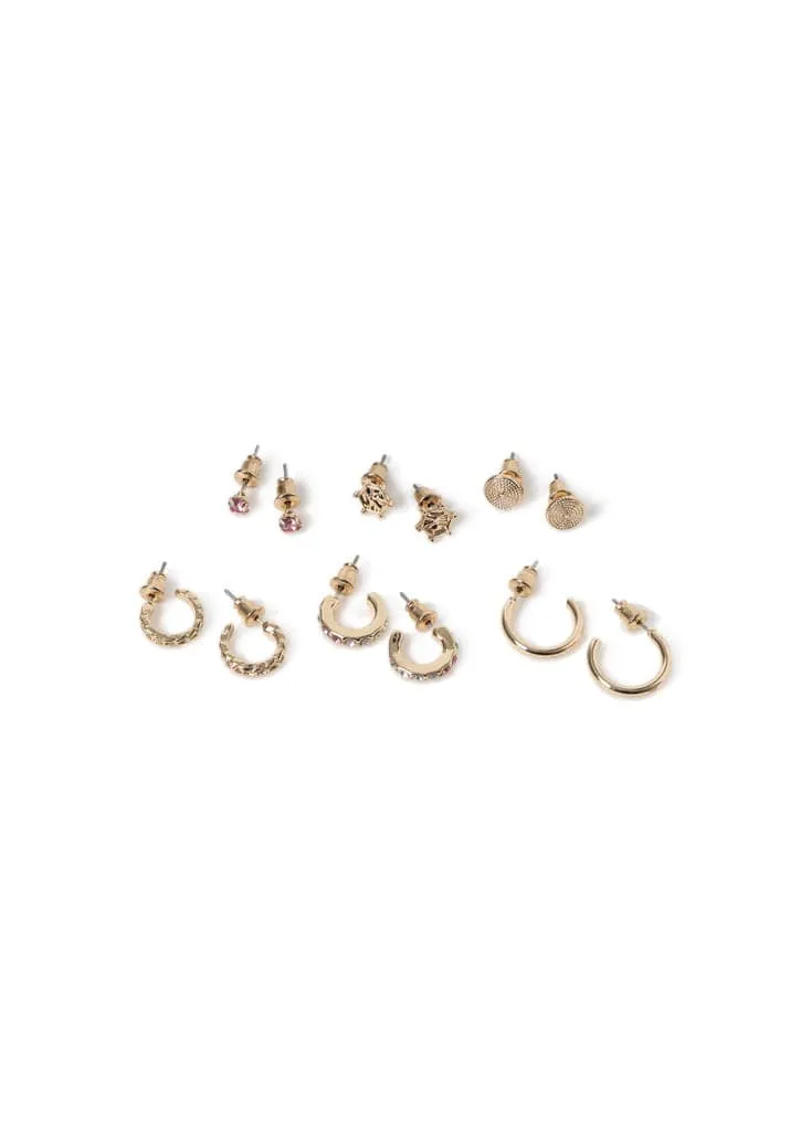 Liars & Lovers 6 Pack Stud and Hoop Earrings sold by Skinnydip London product image thumbnail 3