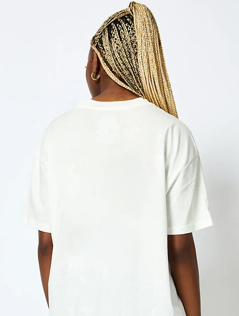 Cherry Bow T-Shirt in Ecru sold by Skinnydip London product image thumbnail 2