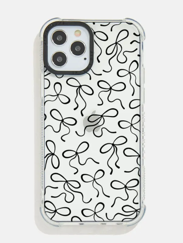 Squiggle Bows Shock iPhone Case sold by Skinnydip London