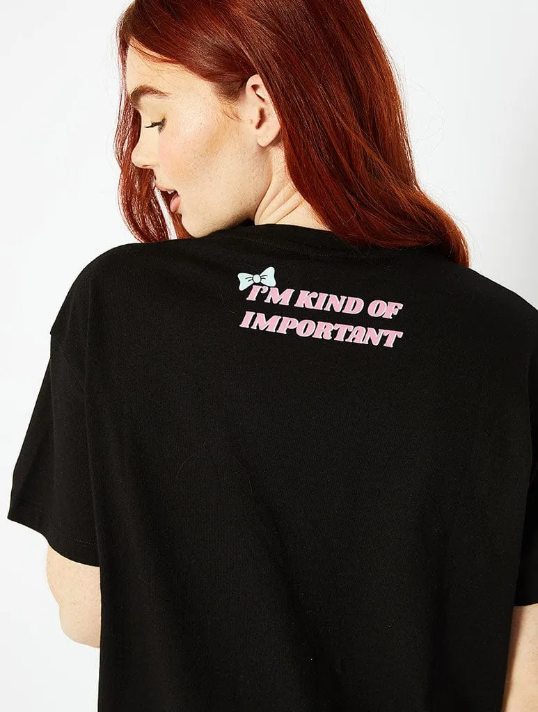 Disney Marie Oversized T-Shirt In Black sold by Skinnydip London product image thumbnail 5