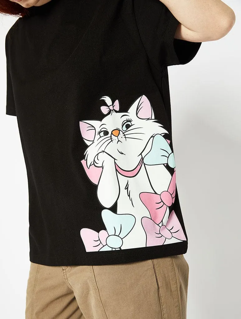 Disney Marie Oversized T-Shirt In Black sold by Skinnydip London product image thumbnail 2