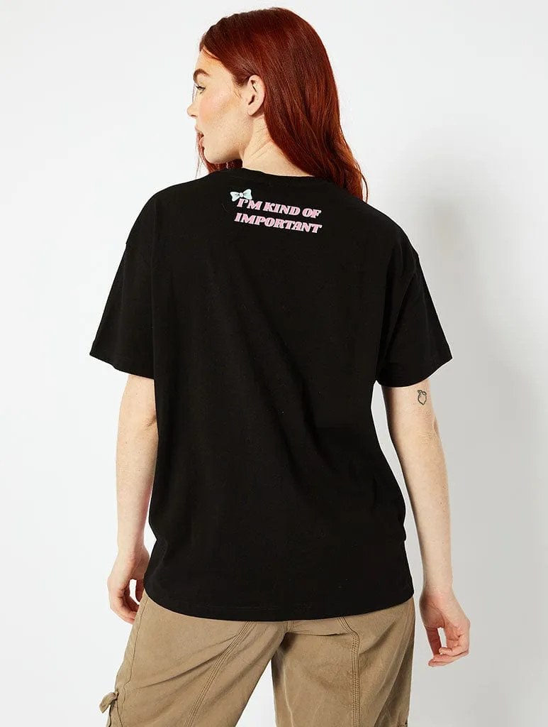 Disney Marie Oversized T-Shirt In Black sold by Skinnydip London product image thumbnail 3