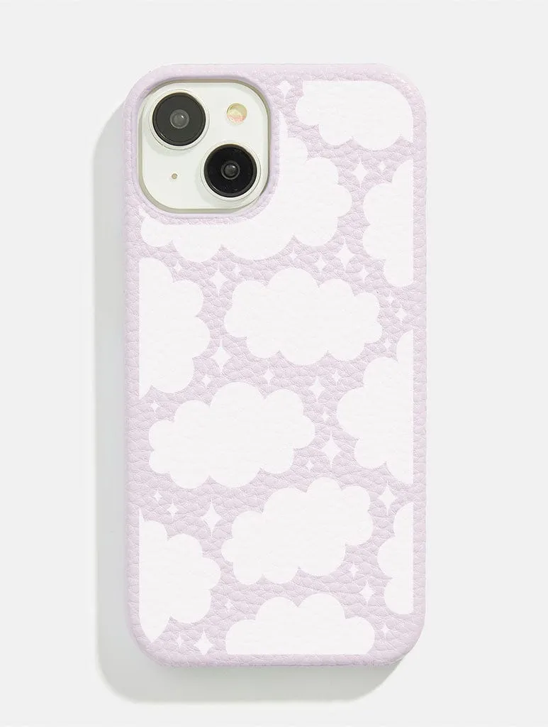Lilac Stardust Vegan Leather iPhone Case sold by Skinnydip London