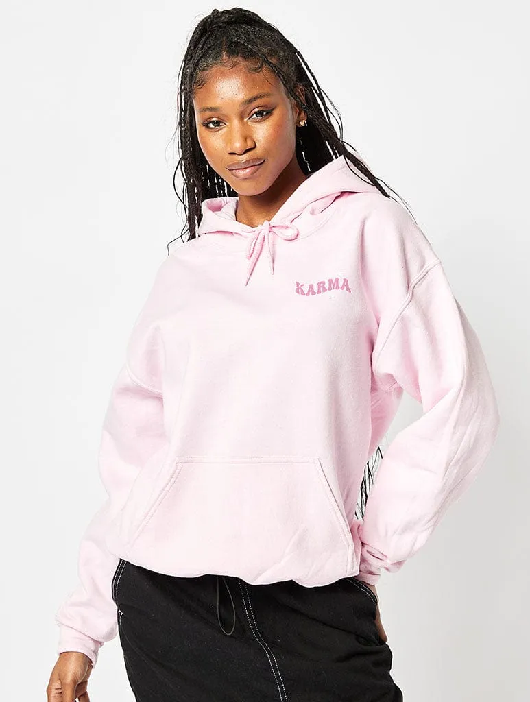 Karma Is A Cat Hoodie In Pink sold by Skinnydip London product image thumbnail 2