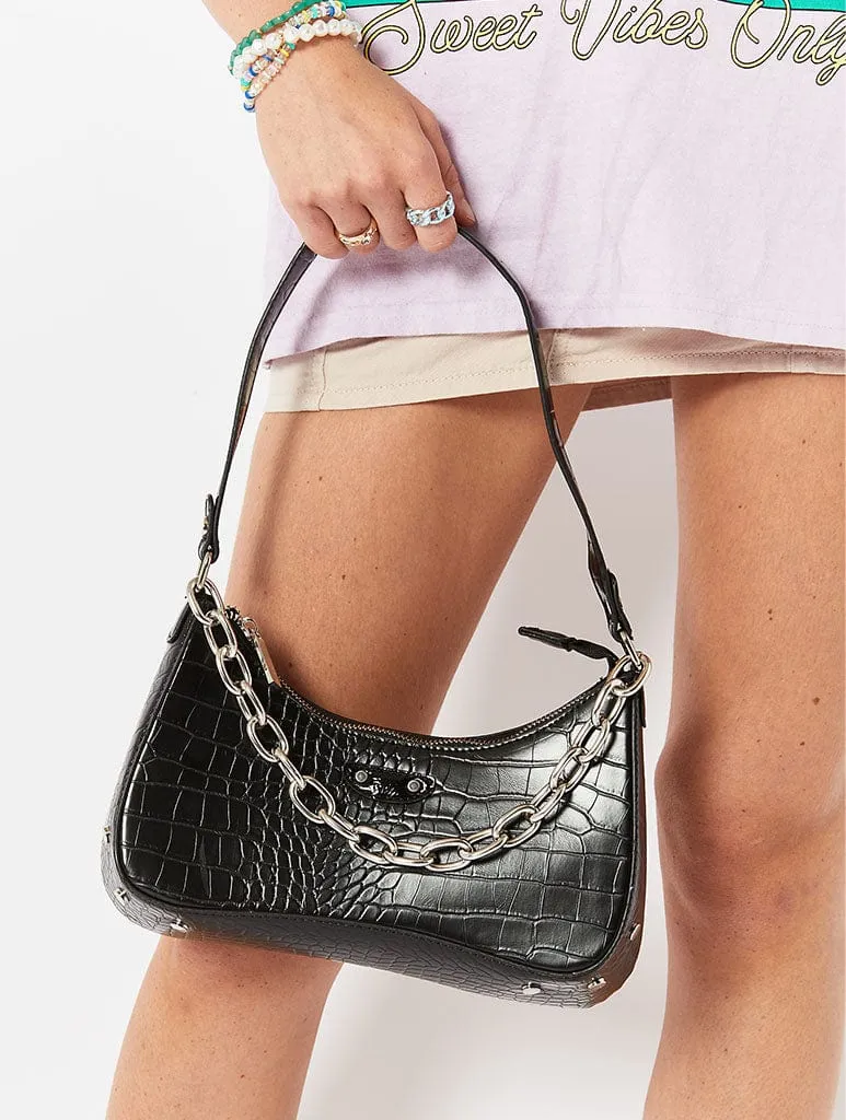 Kiera Noir Shoulder Bag sold by Skinnydip London