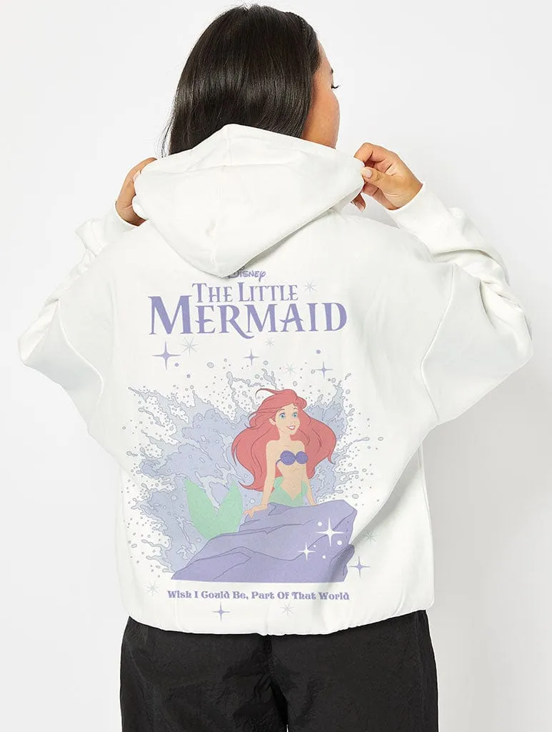 Disney The Little Mermaid Part Of Your World Hoodie In White sold by Skinnydip London