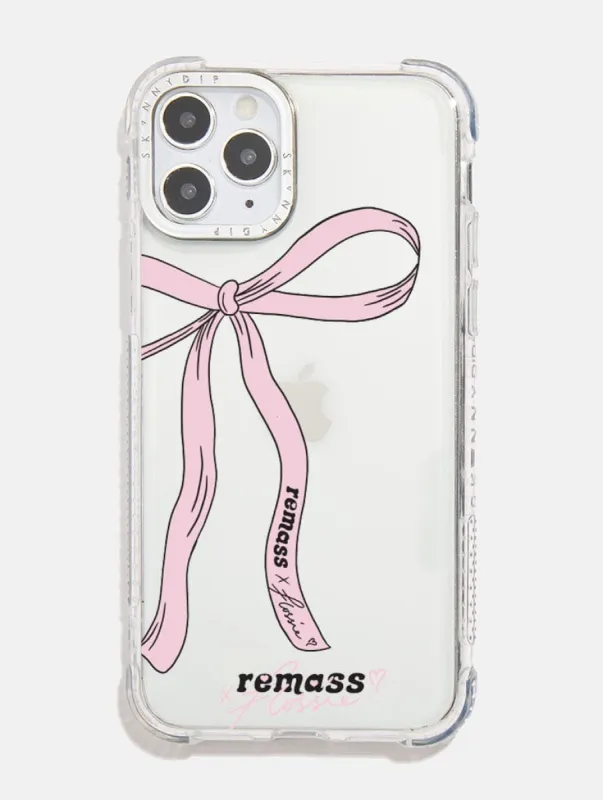 Remass x Flossie Pink Bow Shock iPhone Case sold by Skinnydip London