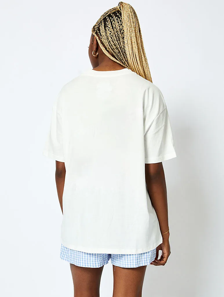 Always Overthinking Ecru T-Shirt sold by Skinnydip London product image thumbnail 2