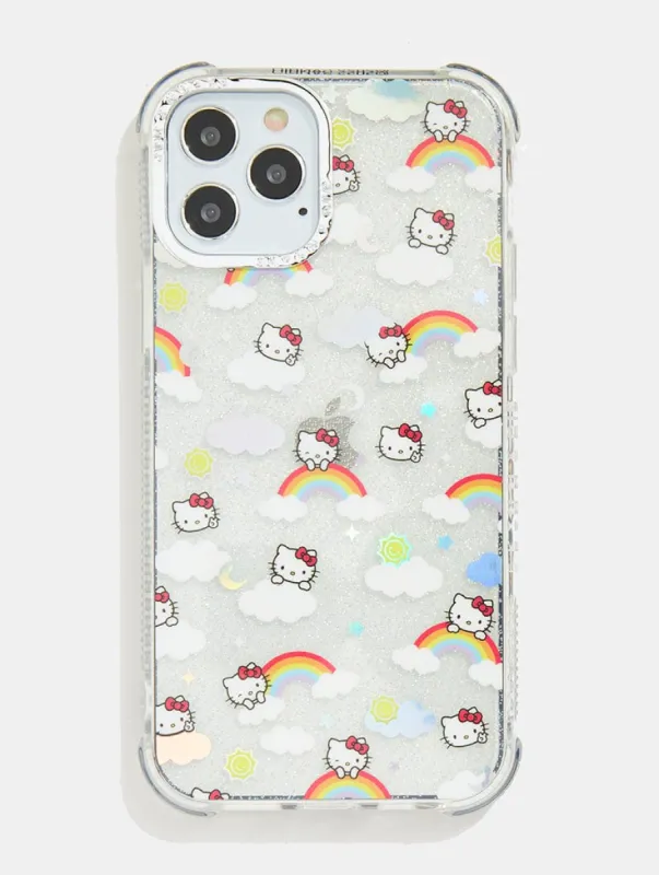 Hello Kitty x Skinnydip Ditsy Rainbow Shock iPhone Case made by Skinnydip London