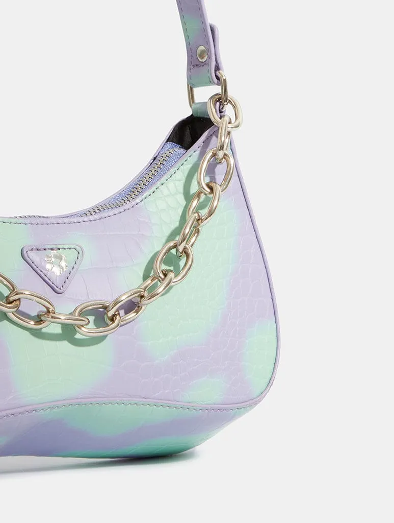 Kiera Aqua Croc Shoulder Bag sold by Skinnydip London product image thumbnail 4