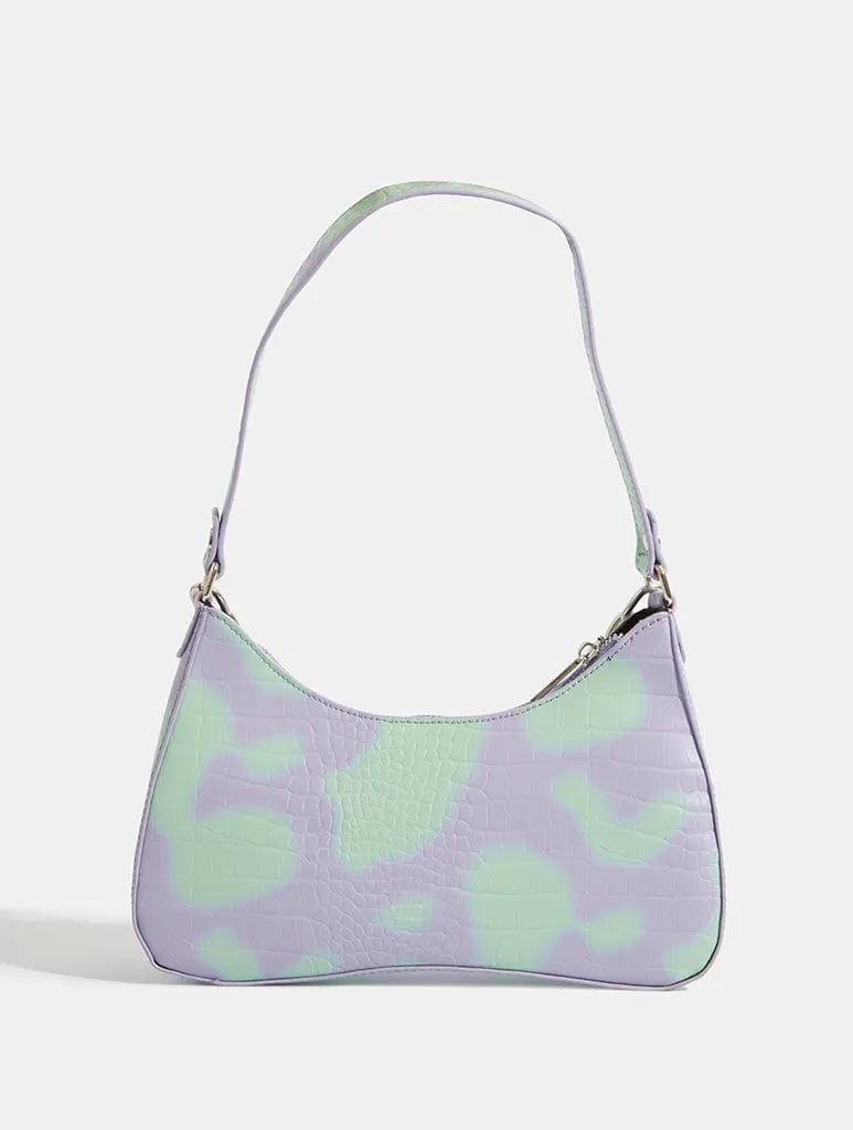 Kiera Aqua Croc Shoulder Bag sold by Skinnydip London product image thumbnail 5