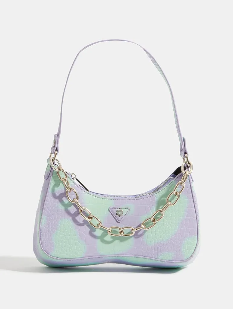 Kiera Aqua Croc Shoulder Bag sold by Skinnydip London product image thumbnail 2