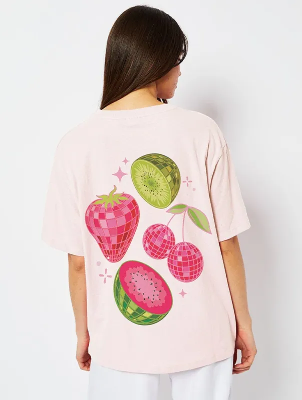 Fruit Man T-Shirt in Pink sold by Skinnydip London