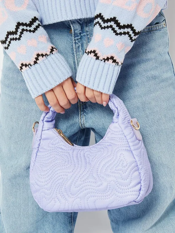 Swirl Quilted Mini Nylon Cross Body Bag sold by Skinnydip London