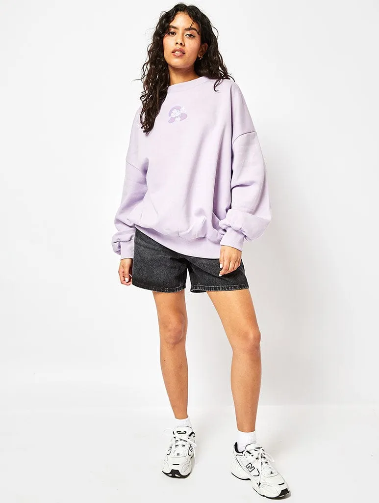 Wallace & Gromit x Skinnydip Wendolene Sweatshirt In Lilac sold by Skinnydip London product image thumbnail 4