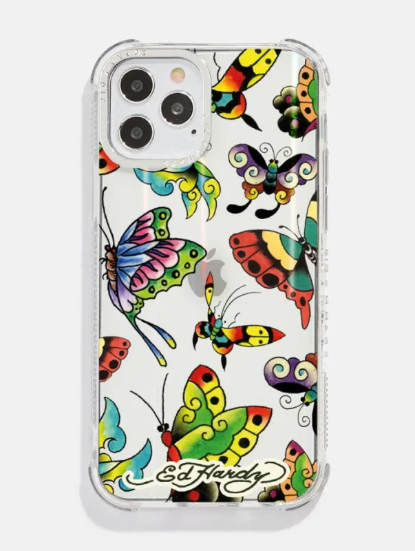 Ed Hardy x Skinnydip Tattoo Butterfly Shock iPhone Case sold by Skinnydip London