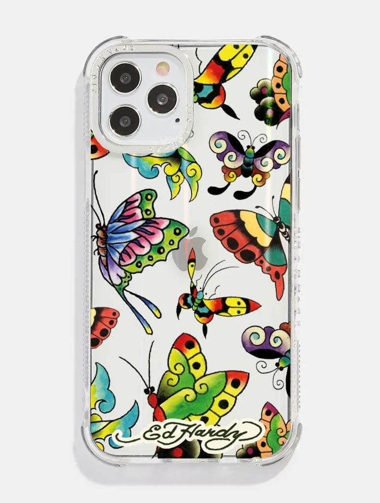 Ed Hardy x Skinnydip Tattoo Butterfly Shock iPhone Case sold by Skinnydip London