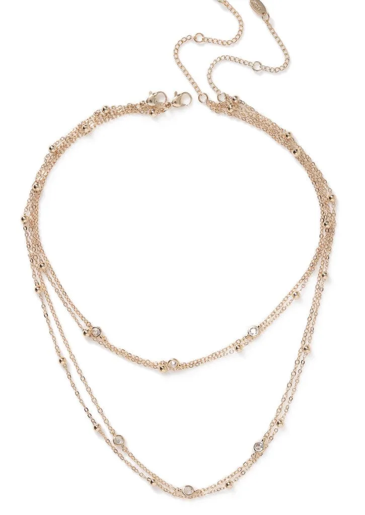 Liars & Lovers Crystal Multirow Necklace sold by Skinnydip London product image thumbnail 3