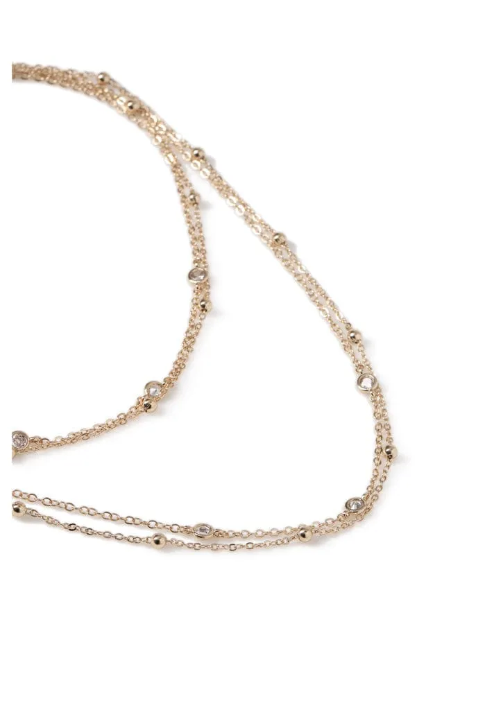 Liars & Lovers Crystal Multirow Necklace sold by Skinnydip London