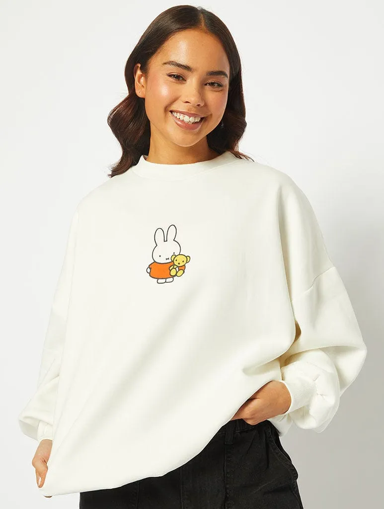 Miffy x Skinnydip Ecru Sweatshirt sold by Skinnydip London product image thumbnail 2