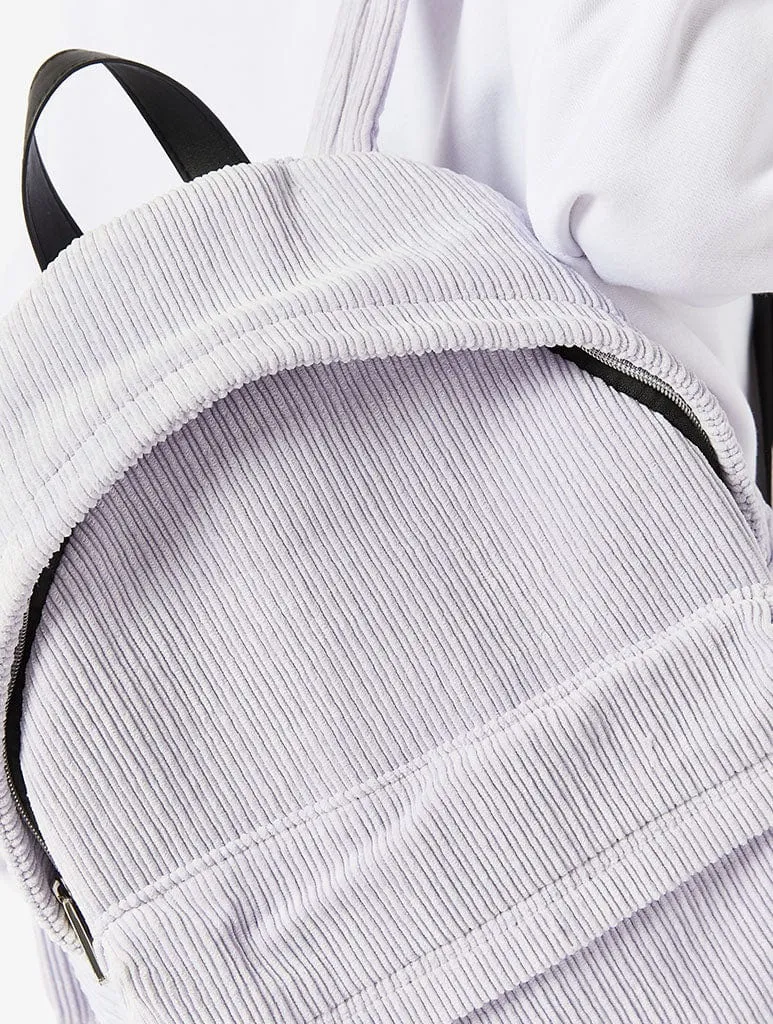 Sadie Lilac Cord Backpack sold by Skinnydip London product image thumbnail 3