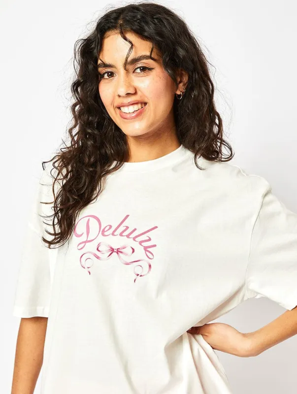 Coquette T-Shirt in White sold by Skinnydip London