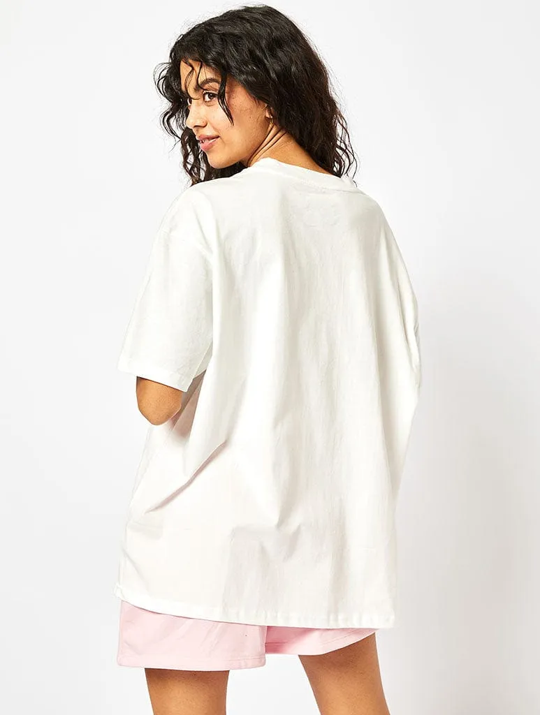 Coquette T-Shirt in White sold by Skinnydip London product image thumbnail 3