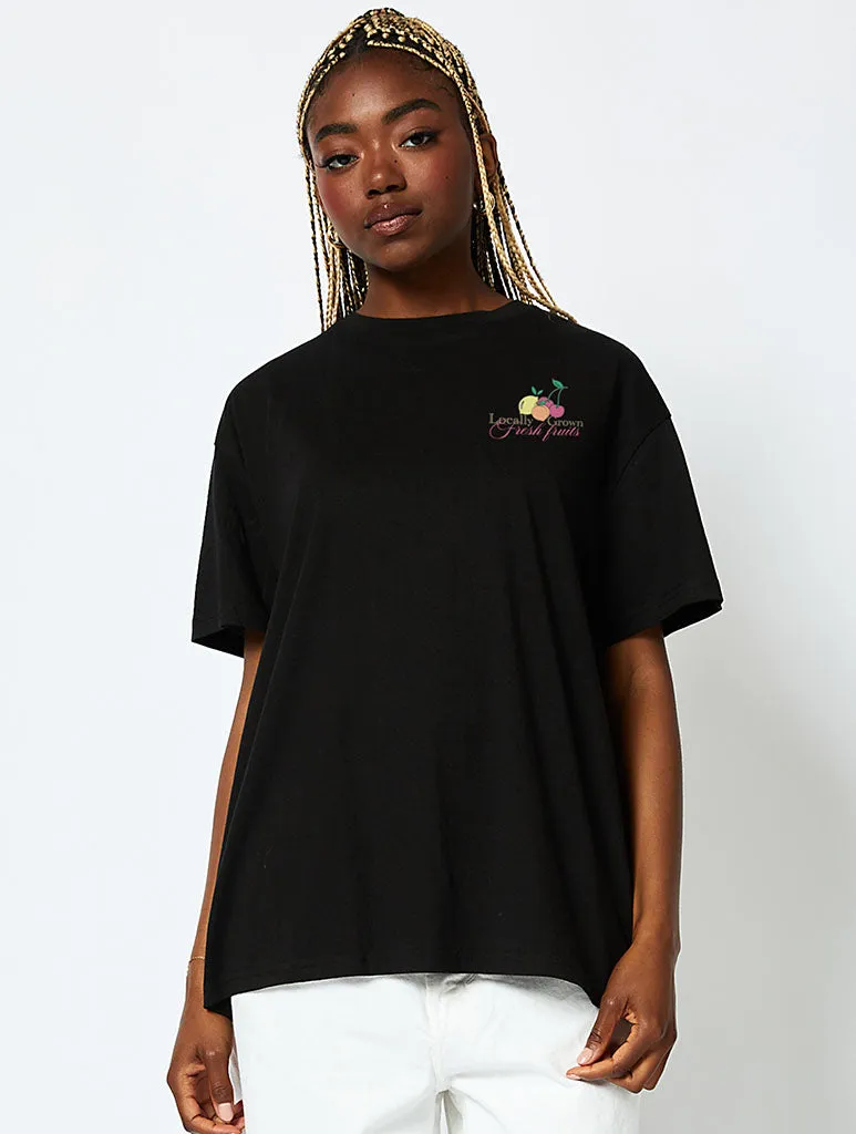 Cutie Fruity T-Shirt in Black sold by Skinnydip London product image thumbnail 2