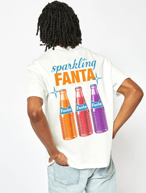 Fanta T-Shirt in White sold by Skinnydip London