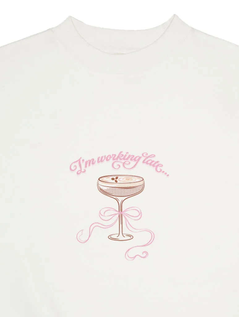 I'm Working Late Sweatshirt In Ecru sold by Skinnydip London product image thumbnail 3