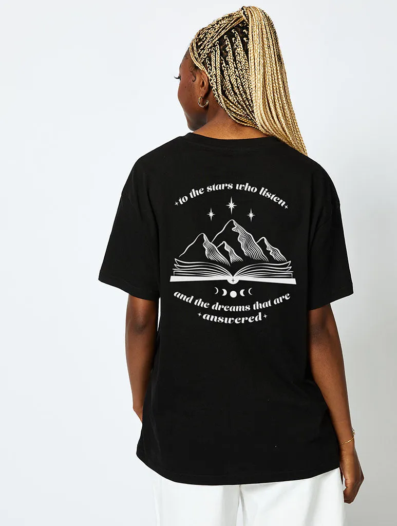 ACOTAR To The Stars T-Shirt In Black sold by Skinnydip London product image thumbnail 2