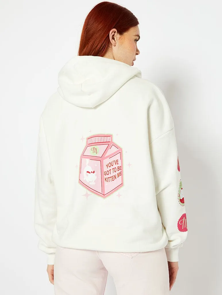 Disney Marie Meow Or Never Ecru Hoodie sold by Skinnydip London product image thumbnail 4