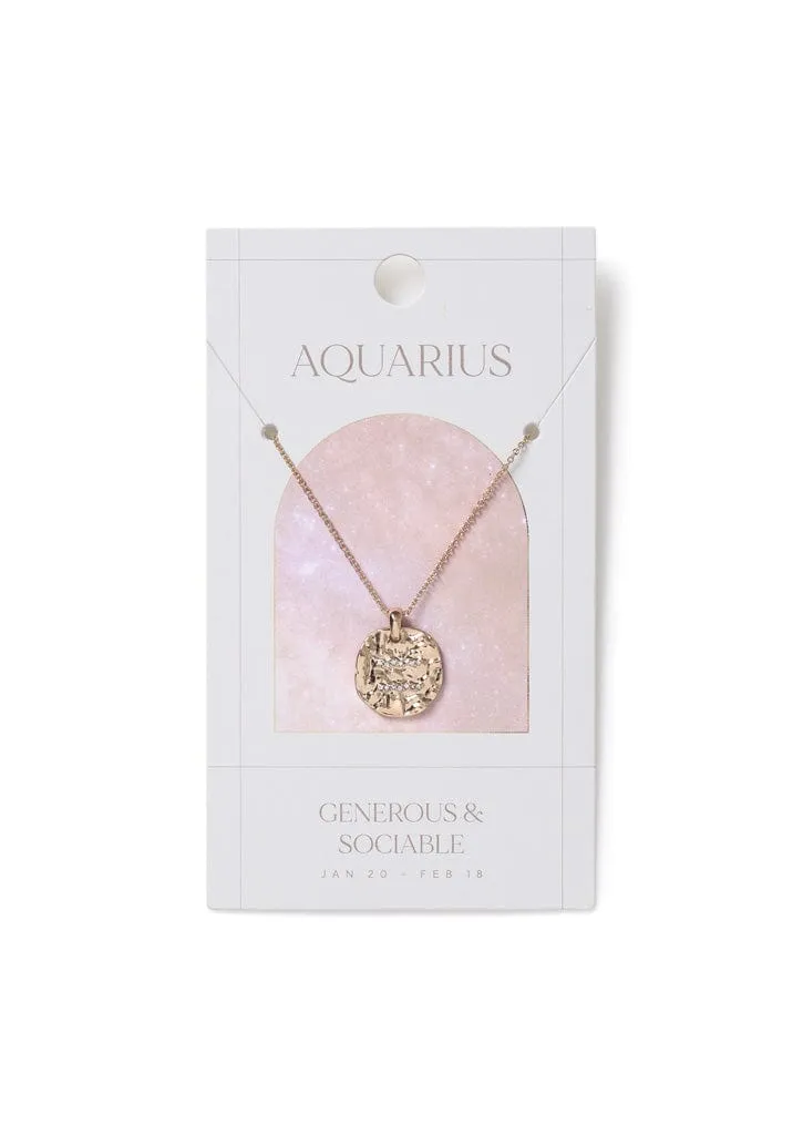 Liars & Lovers Aquarius Horoscope Ditsy Necklace sold by Skinnydip London