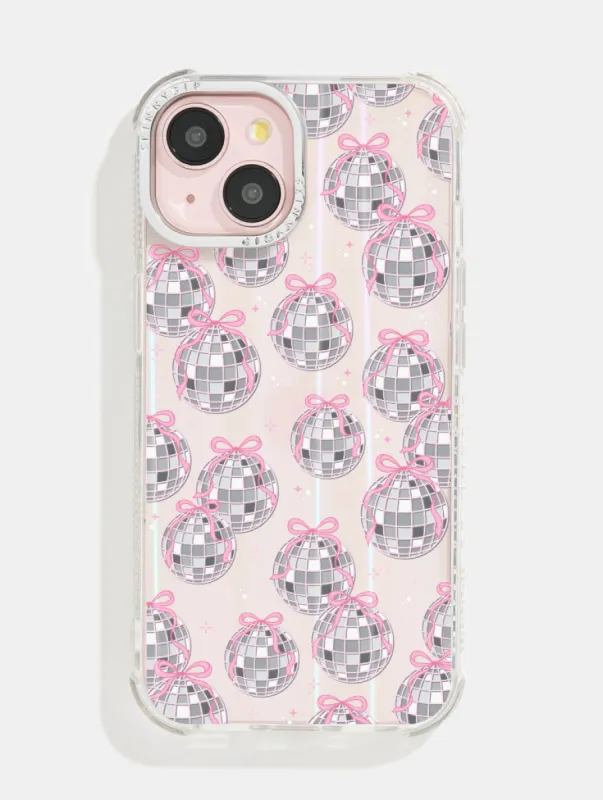 Bow Disco Ball Shock iPhone Case sold by Skinnydip London