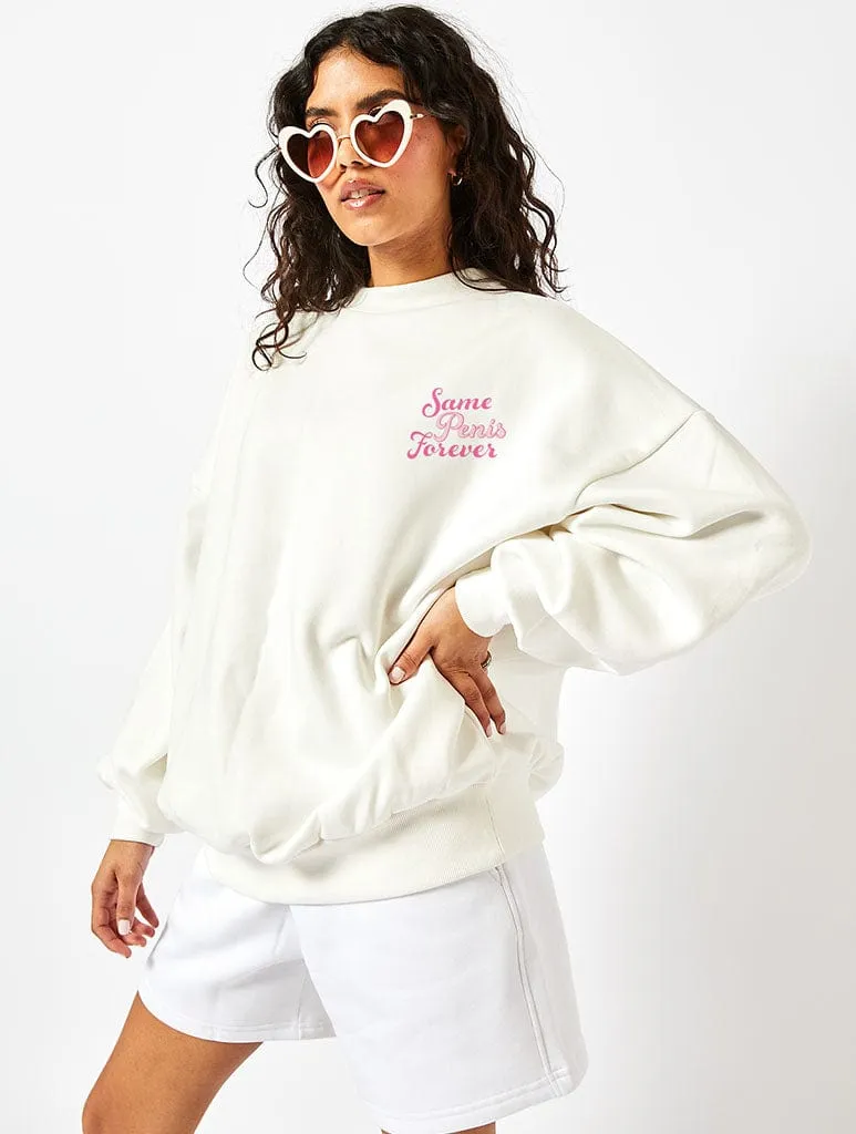 Same Penis Forever Sweatshirt In Ecru sold by Skinnydip London product image thumbnail 2