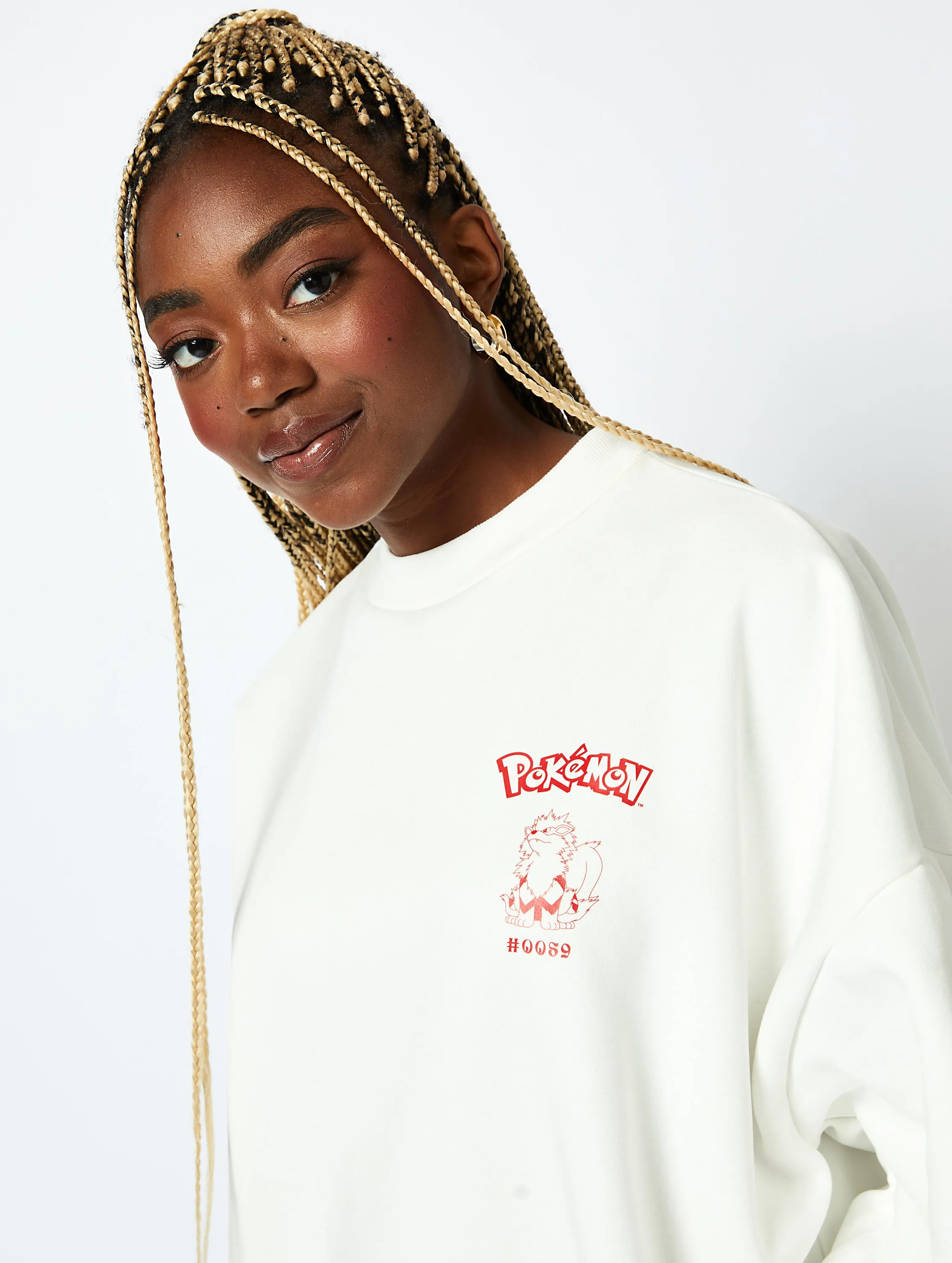 Pokémon #0059 Arcanine Sweatshirt in Ecru sold by Skinnydip London product image thumbnail 5