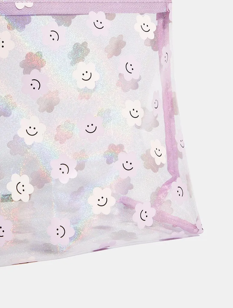 Happy Lilac Daisy Wash Bag sold by Skinnydip London product image thumbnail 4