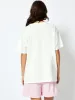 Very Demure T-Shirt in Ecru sold by Skinnydip London