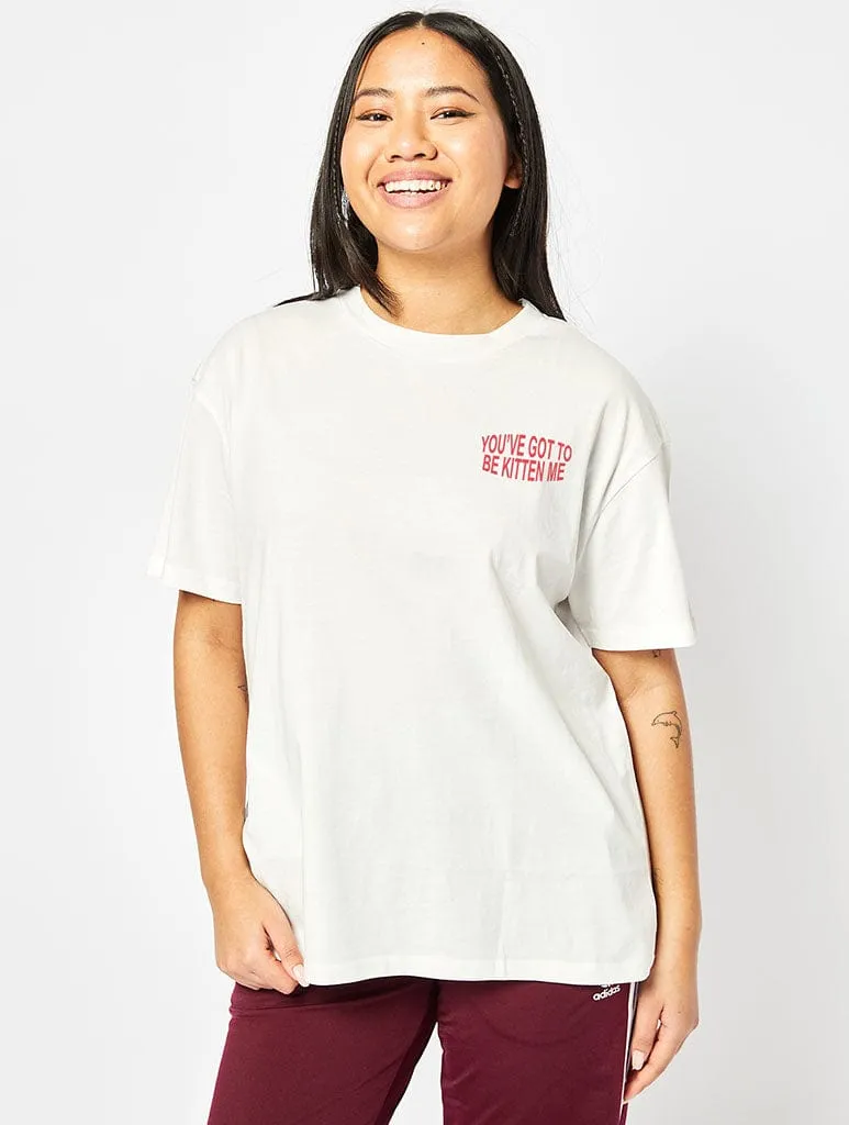 Disney Marie You've Got To Be Kitten Me T-Shirt In Ecru sold by Skinnydip London product image thumbnail 2