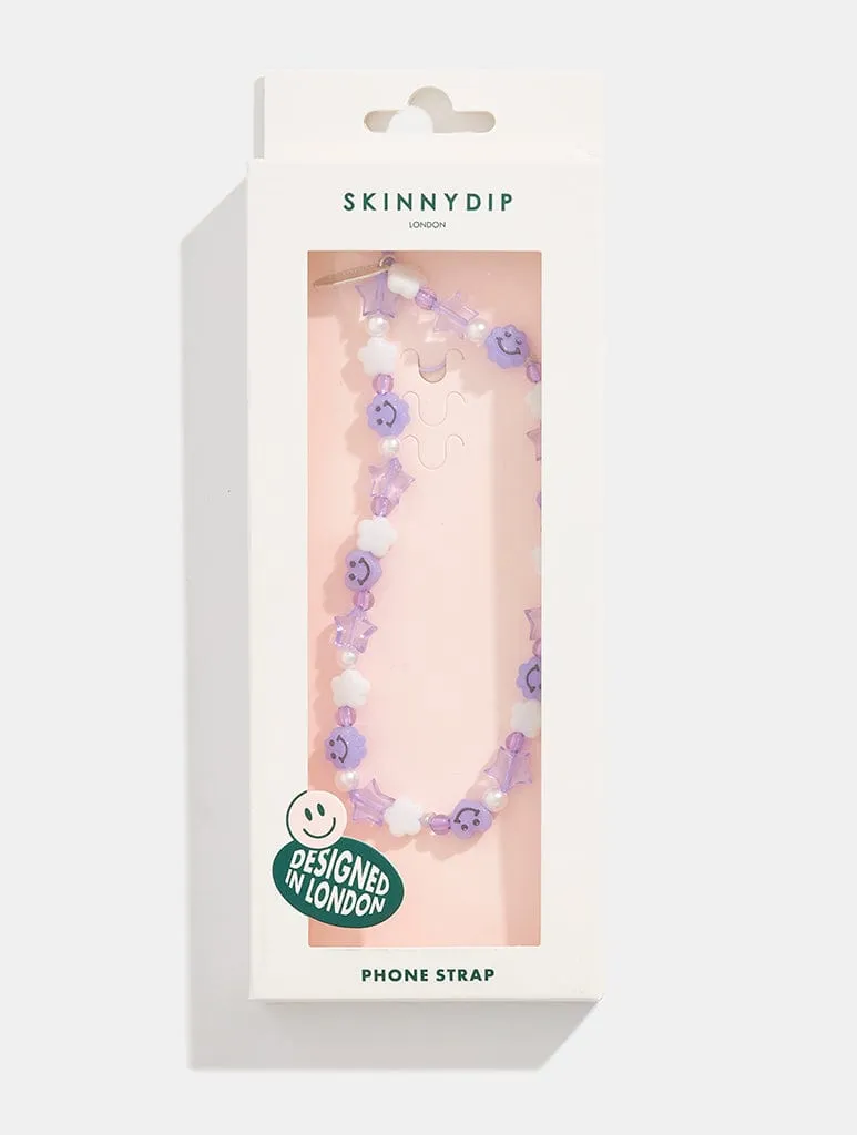 Lilac Happy Face Beaded Strap sold by Skinnydip London product image thumbnail 4