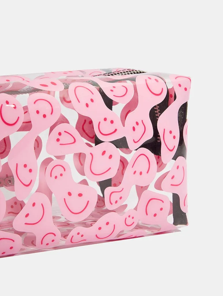 Warped Happy Face Makeup Bag sold by Skinnydip London product image thumbnail 5