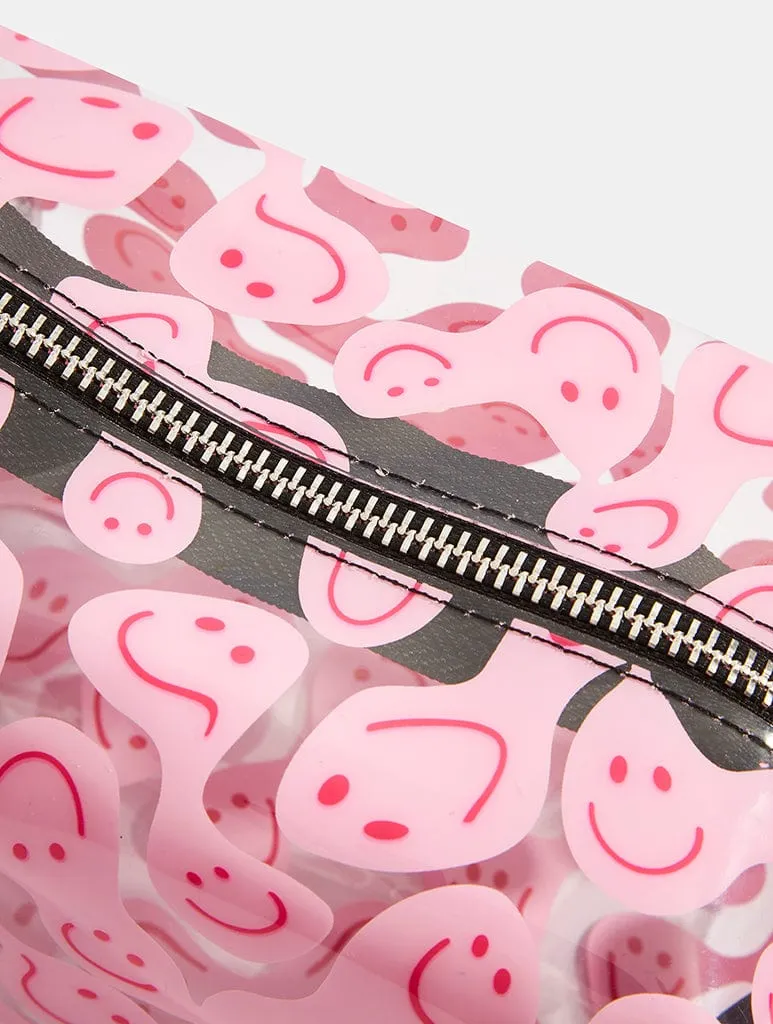 Warped Happy Face Makeup Bag sold by Skinnydip London product image thumbnail 2